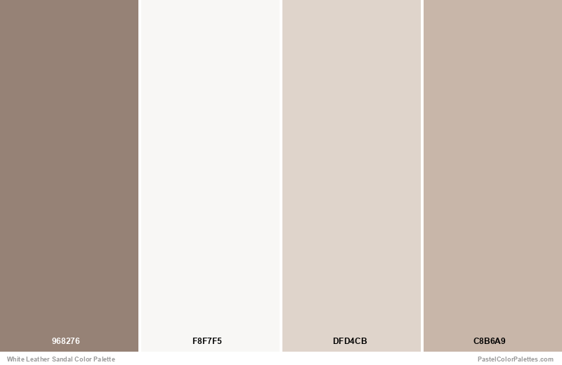 White Leather Sandal - Pastel Color Palettes